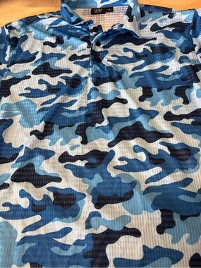 Classic AKWA Blue Patterned Polo